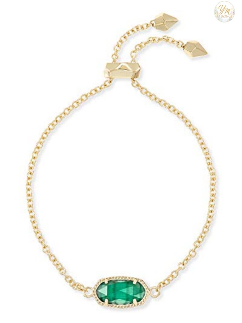 Gold Plated Adjustable Chain Bracelet for Women 9 inch